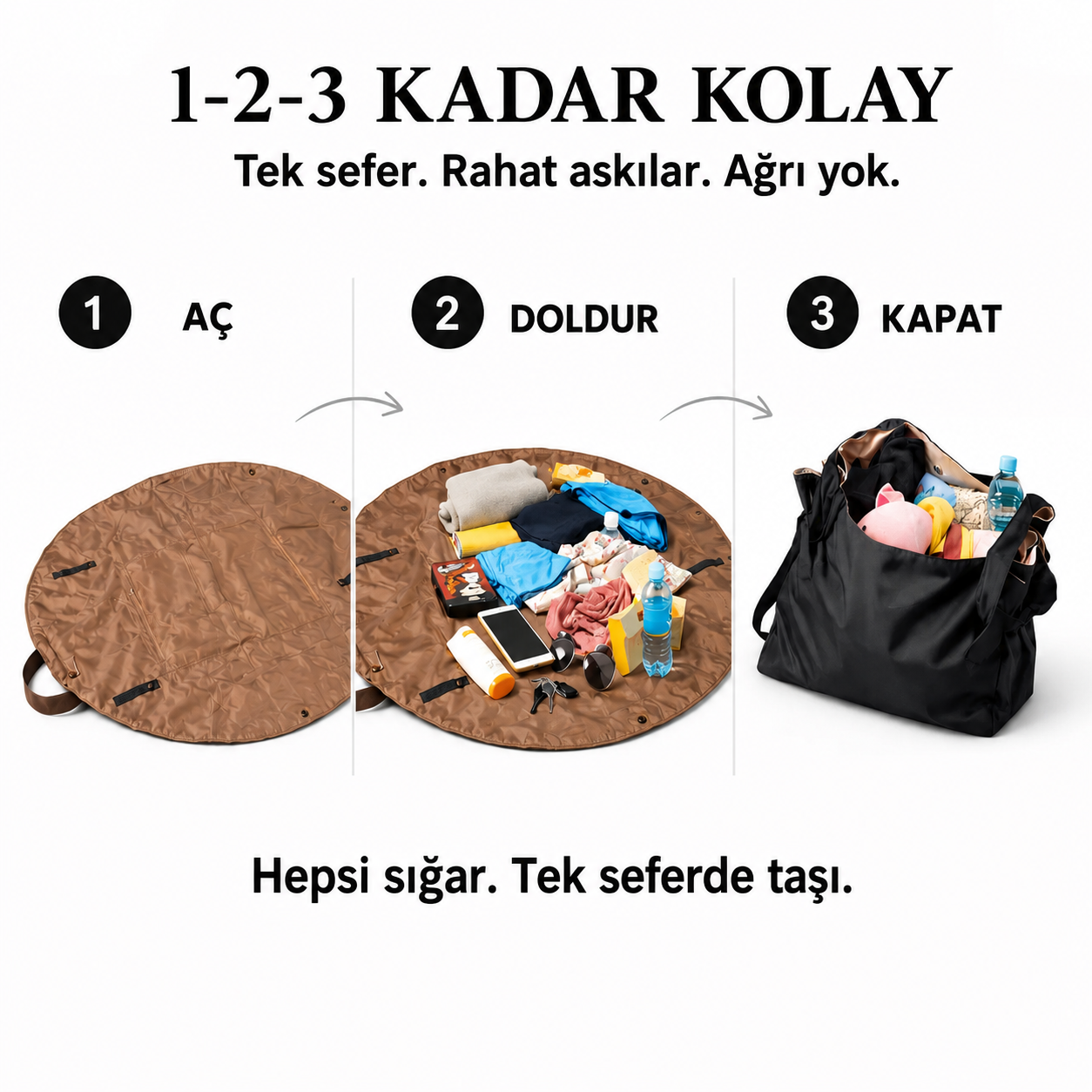 BOH8™ Saniyeler İçinde Toparlanabilir Çanta